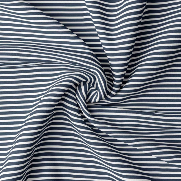 Streepjes breton marine/offwhite jersey
